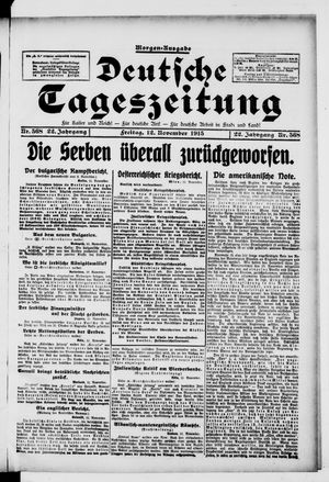 Deutsche Tageszeitung on Nov 12, 1915