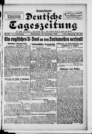 Deutsche Tageszeitung on Nov 13, 1915