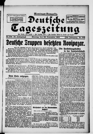 Deutsche Tageszeitung on Nov 22, 1915
