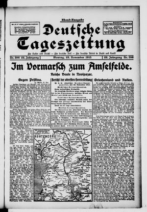 Deutsche Tageszeitung on Nov 22, 1915