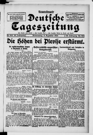 Deutsche Tageszeitung vom 02.12.1915