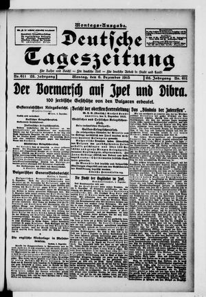 Deutsche Tageszeitung on Dec 6, 1915