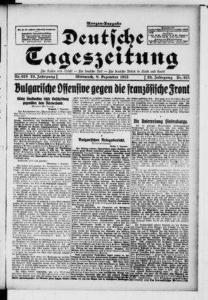 Deutsche Tageszeitung vom 08.12.1915