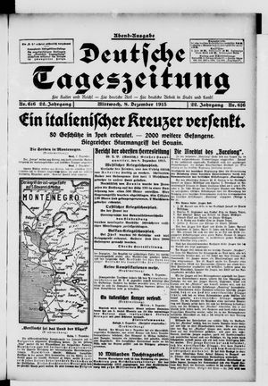 Deutsche Tageszeitung vom 08.12.1915