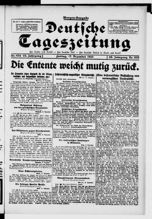 Deutsche Tageszeitung on Dec 17, 1915