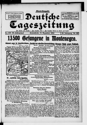 Deutsche Tageszeitung on Dec 18, 1915