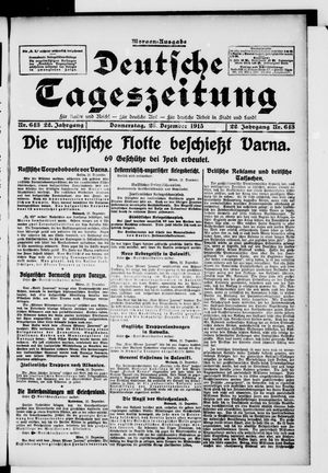 Deutsche Tageszeitung vom 23.12.1915