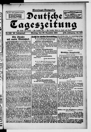 Deutsche Tageszeitung vom 27.12.1915