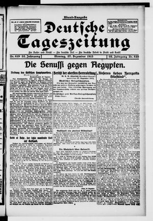 Deutsche Tageszeitung vom 27.12.1915