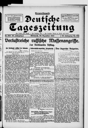 Deutsche Tageszeitung vom 29.12.1915