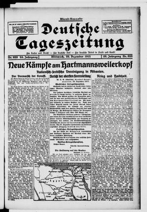 Deutsche Tageszeitung vom 29.12.1915