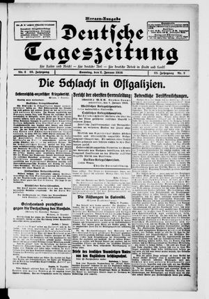 Deutsche Tageszeitung on Jan 2, 1916