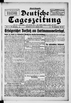 Deutsche Tageszeitung vom 08.01.1916