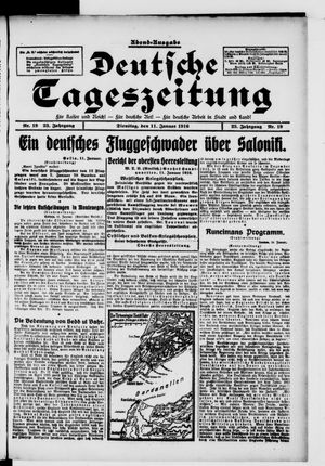 Deutsche Tageszeitung on Jan 11, 1916