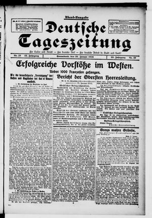 Deutsche Tageszeitung vom 29.01.1916