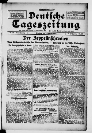 Deutsche Tageszeitung vom 01.02.1916