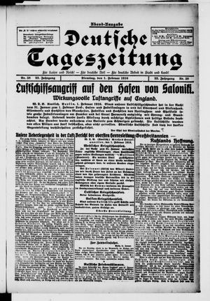 Deutsche Tageszeitung vom 01.02.1916