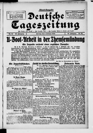 Deutsche Tageszeitung vom 04.02.1916