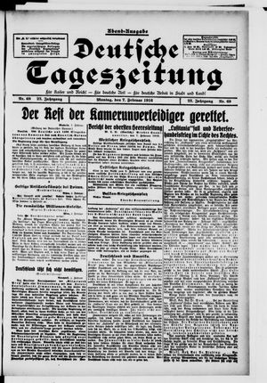 Deutsche Tageszeitung vom 07.02.1916