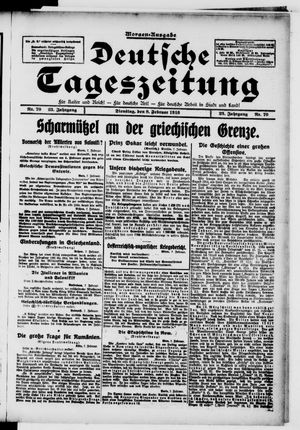 Deutsche Tageszeitung vom 08.02.1916