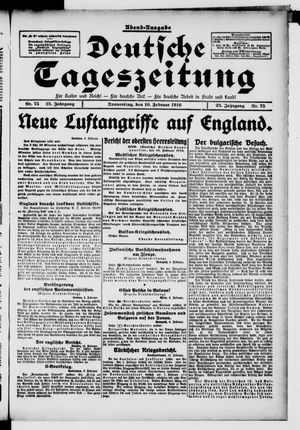 Deutsche Tageszeitung vom 10.02.1916