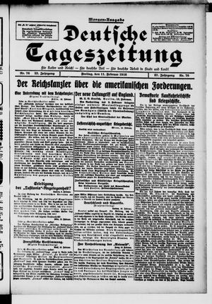 Deutsche Tageszeitung vom 11.02.1916