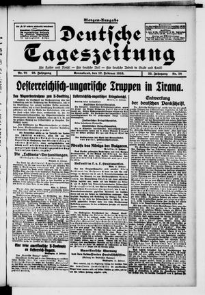 Deutsche Tageszeitung on Feb 12, 1916