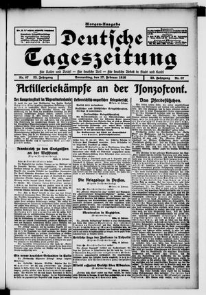 Deutsche Tageszeitung vom 17.02.1916