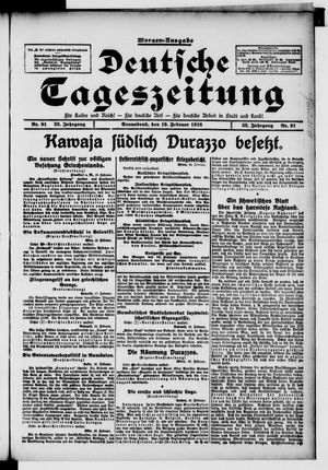 Deutsche Tageszeitung vom 19.02.1916