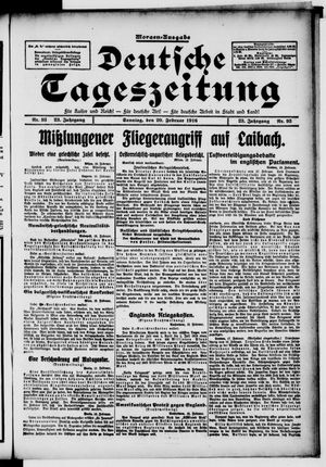 Deutsche Tageszeitung on Feb 20, 1916