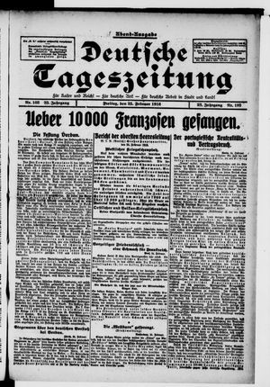 Deutsche Tageszeitung vom 25.02.1916