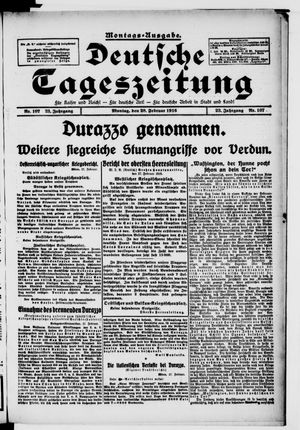 Deutsche Tageszeitung on Feb 28, 1916