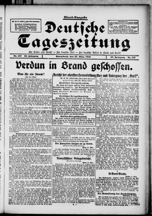 Deutsche Tageszeitung vom 25.03.1916