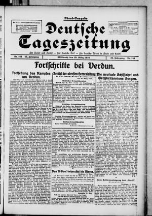 Deutsche Tageszeitung vom 29.03.1916