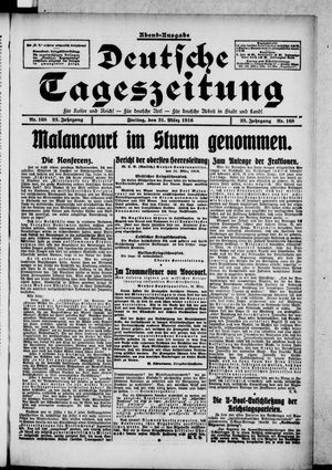 Deutsche Tageszeitung vom 31.03.1916
