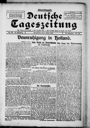 Deutsche Tageszeitung on Apr 1, 1916