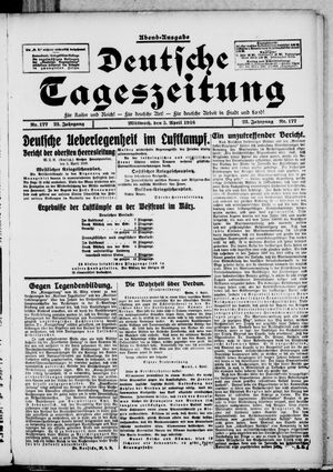 Deutsche Tageszeitung on Apr 5, 1916