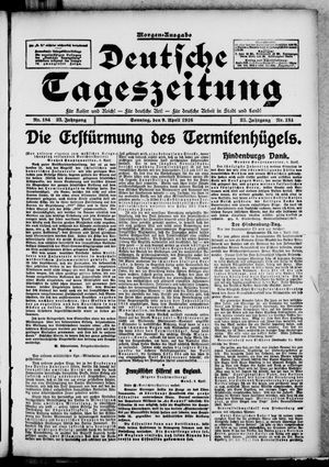 Deutsche Tageszeitung vom 09.04.1916