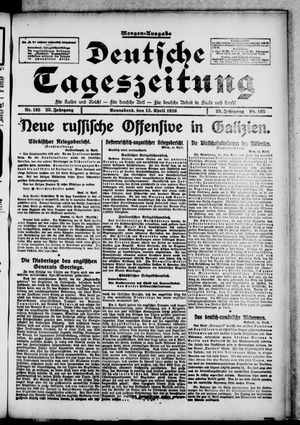 Deutsche Tageszeitung vom 15.04.1916