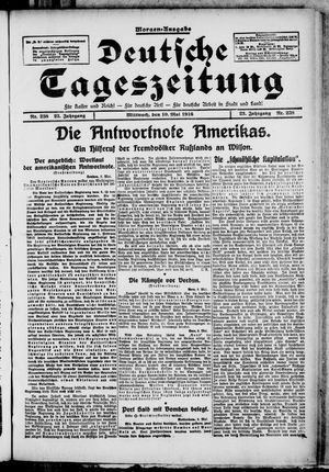 Deutsche Tageszeitung vom 10.05.1916