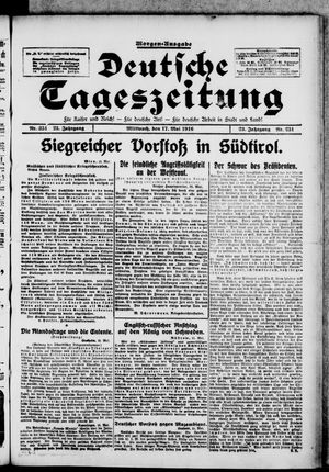 Deutsche Tageszeitung vom 17.05.1916