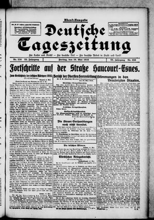 Deutsche Tageszeitung vom 19.05.1916