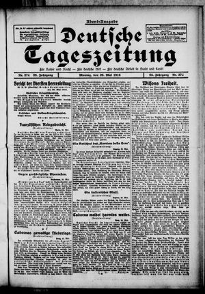 Deutsche Tageszeitung vom 29.05.1916