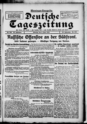 Deutsche Tageszeitung vom 05.06.1916