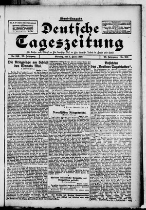 Deutsche Tageszeitung vom 05.06.1916