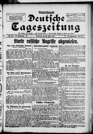 Deutsche Tageszeitung on Jun 20, 1916