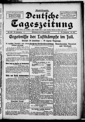 Deutsche Tageszeitung vom 09.08.1916