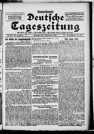 Deutsche Tageszeitung vom 05.09.1916