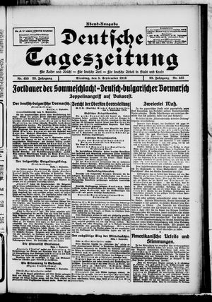 Deutsche Tageszeitung vom 05.09.1916