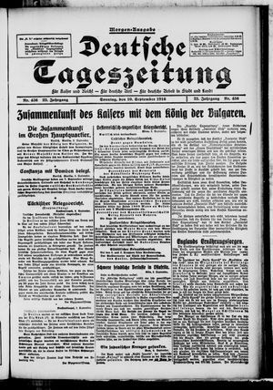 Deutsche Tageszeitung on Sep 10, 1916
